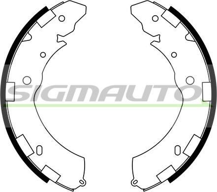 SIGMAUTO SFA833 - Set saboti frana aaoparts.ro