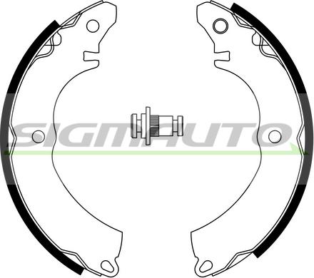 SIGMAUTO SFA828 - Set saboti frana aaoparts.ro