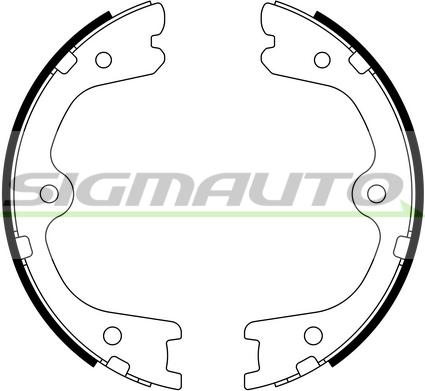 SIGMAUTO SFA872 - Set saboti frana, frana de mana aaoparts.ro