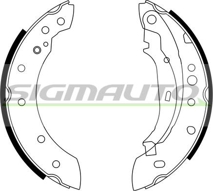 SIGMAUTO SFA391 - Set saboti frana aaoparts.ro