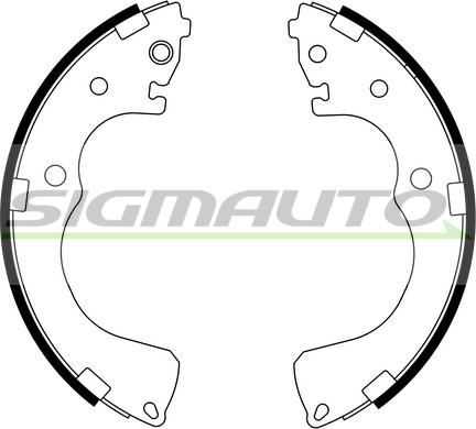 SIGMAUTO SFA795 - Set saboti frana aaoparts.ro