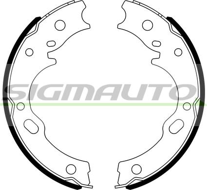 SIGMAUTO SFA752 - Set saboti frana, frana de mana aaoparts.ro