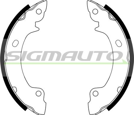 SIGMAUTO SFA731 - Set saboti frana aaoparts.ro