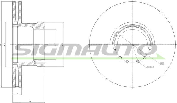 SIGMAUTO DB0255V - Disc frana aaoparts.ro