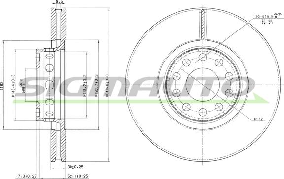 SIGMAUTO DBA954V - Disc frana aaoparts.ro