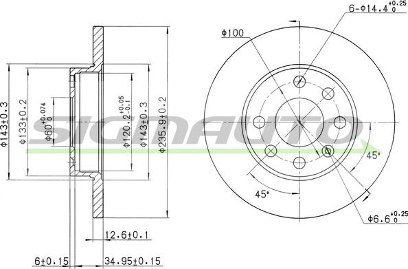 SIGMAUTO DBA116S - Disc frana aaoparts.ro