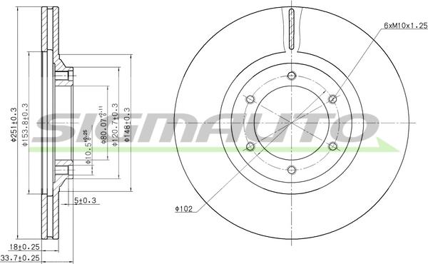 SIGMAUTO DBA356V - Disc frana aaoparts.ro