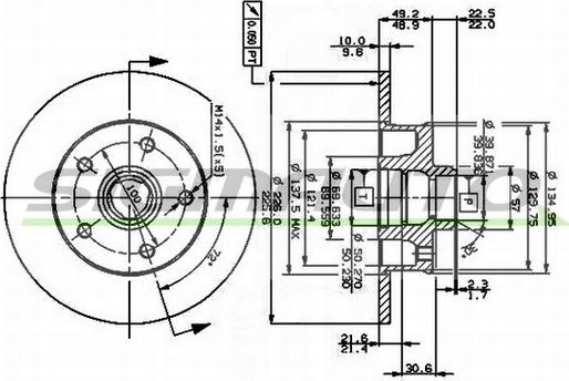 SIGMAUTO DBA266S - Disc frana aaoparts.ro