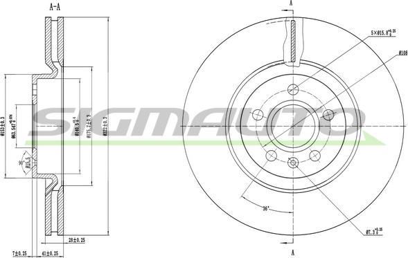 SIGMAUTO DBC693V - Disc frana aaoparts.ro