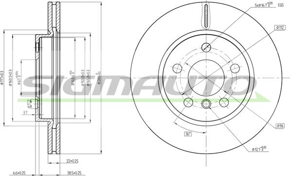 SIGMAUTO DBC651V - Disc frana aaoparts.ro