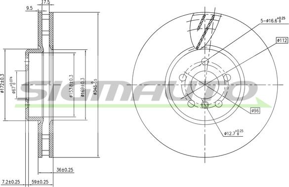 SIGMAUTO DBC625VLS - Disc frana aaoparts.ro