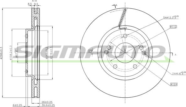 SIGMAUTO DBC091V - Disc frana aaoparts.ro