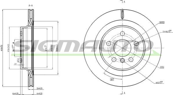 SIGMAUTO DBC763V - Disc frana aaoparts.ro
