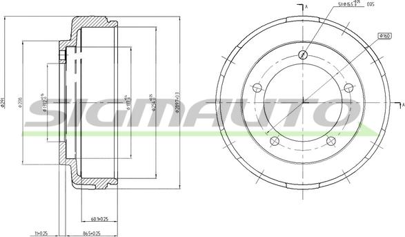 SIGMAUTO DR5647 - Tambur frana aaoparts.ro