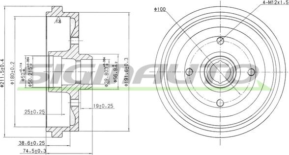 SIGMAUTO DR5226 - Tambur frana aaoparts.ro