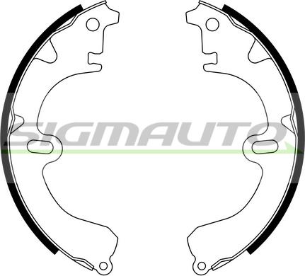SIGMAUTO SFA930 - Set saboti frana aaoparts.ro