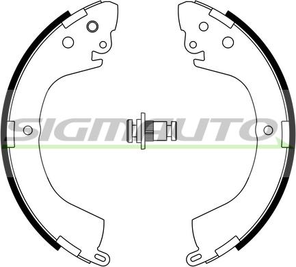 SIGMAUTO SFA824 - Set saboti frana aaoparts.ro
