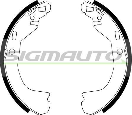 SIGMAUTO SFD636 - Set saboti frana aaoparts.ro