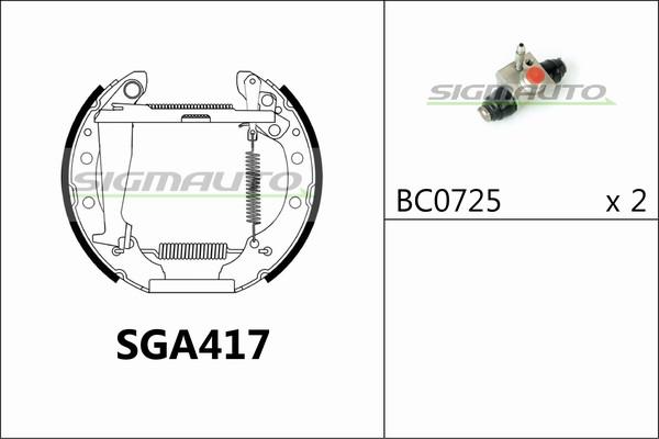 SIGMAUTO SGA417 - Set saboti frana aaoparts.ro