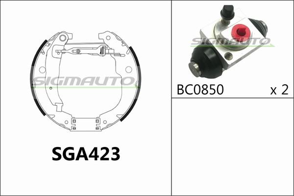 SIGMAUTO SGA423 - Set saboti frana aaoparts.ro