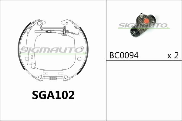 SIGMAUTO SGA102 - Set saboti frana aaoparts.ro