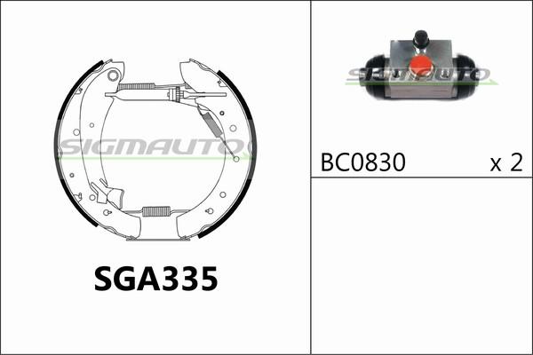 SIGMAUTO SGA335 - Set saboti frana aaoparts.ro