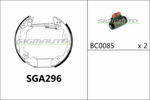 SIGMAUTO SGA296 - Set saboti frana aaoparts.ro