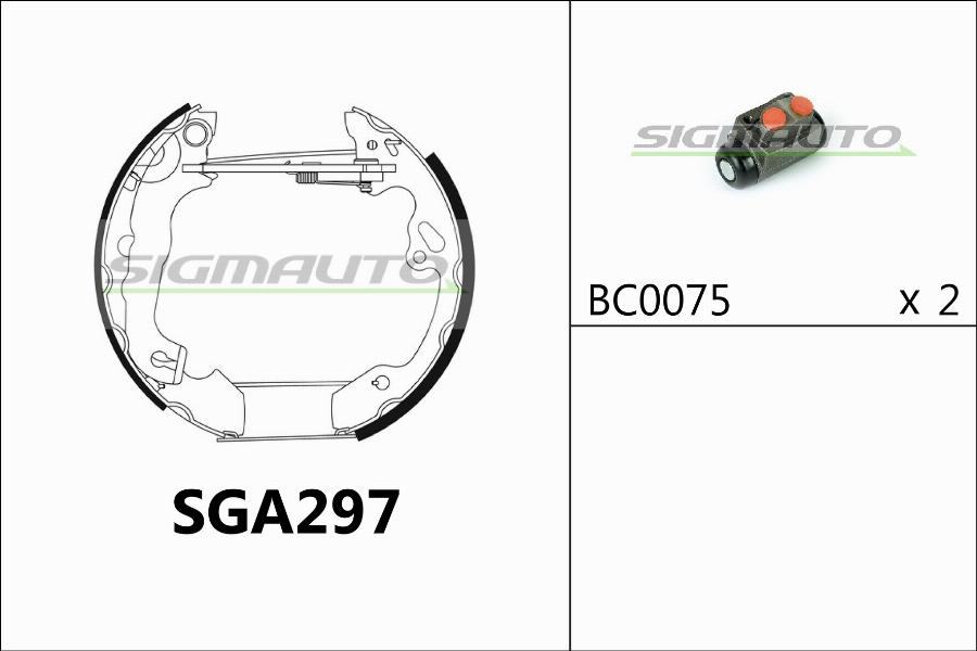 SIGMAUTO SGA297 - Set saboti frana aaoparts.ro