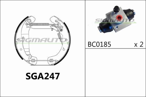 SIGMAUTO SGA247 - Set saboti frana aaoparts.ro