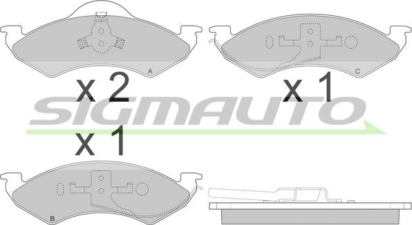 SIGMAUTO SPA919 - Set placute frana,frana disc aaoparts.ro