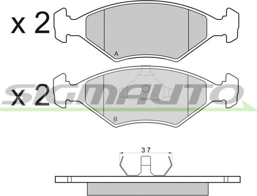 SIGMAUTO SPA977 - Set placute frana,frana disc aaoparts.ro