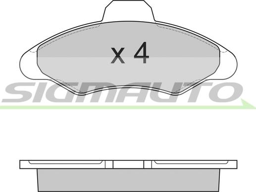 SIGMAUTO SPA462 - Set placute frana,frana disc aaoparts.ro
