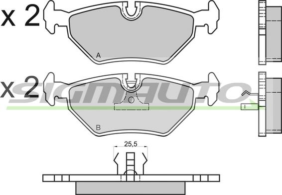 SIGMAUTO SPA415 - Set placute frana,frana disc aaoparts.ro