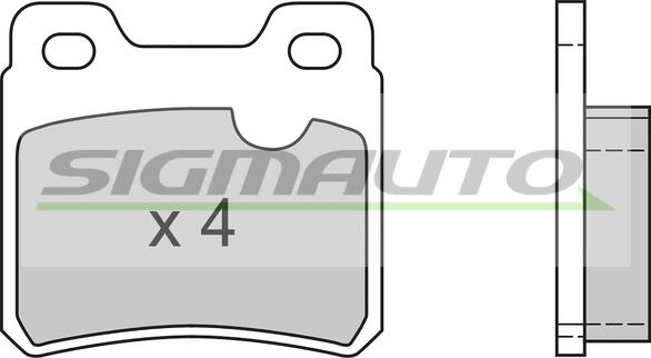 SIGMAUTO SPA418 - Set placute frana,frana disc aaoparts.ro