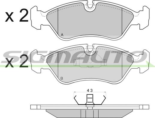 SIGMAUTO SPA417 - Set placute frana,frana disc aaoparts.ro