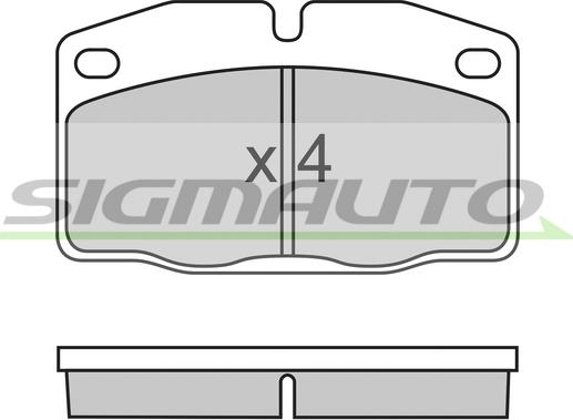 SIGMAUTO SPA487 - Set placute frana,frana disc aaoparts.ro