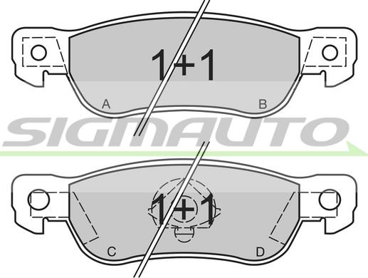 SIGMAUTO SPA436 - Set placute frana,frana disc aaoparts.ro
