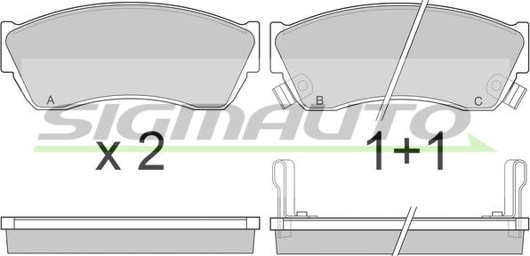SIGMAUTO SPA420 - Set placute frana,frana disc aaoparts.ro