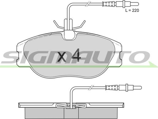 SIGMAUTO SPA598 - Set placute frana,frana disc aaoparts.ro