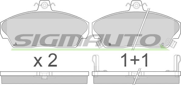 SIGMAUTO SPA502 - Set placute frana,frana disc aaoparts.ro