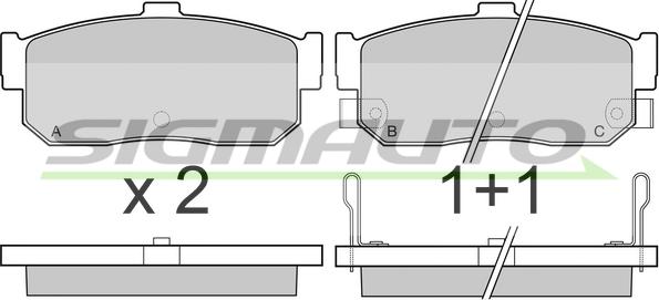 SIGMAUTO SPA513 - Set placute frana,frana disc aaoparts.ro