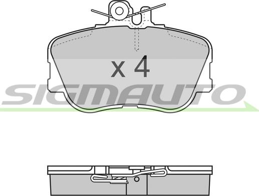 SIGMAUTO SPA586 - Set placute frana,frana disc aaoparts.ro