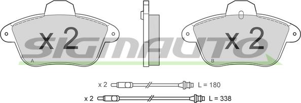 SIGMAUTO SPA521 - Set placute frana,frana disc aaoparts.ro