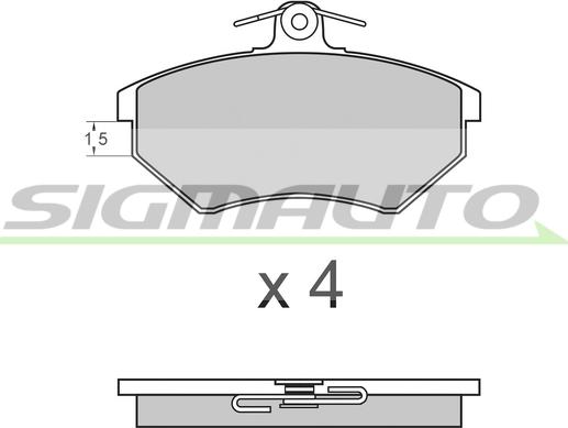 SIGMAUTO SPA642 - Set placute frana,frana disc aaoparts.ro