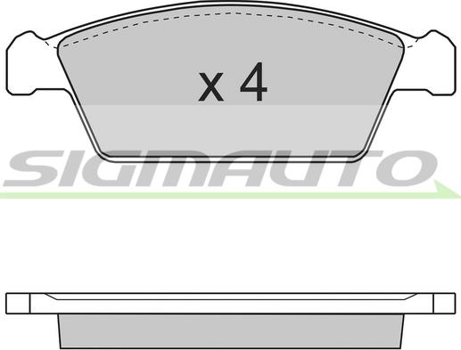 SIGMAUTO SPA668 - Set placute frana,frana disc aaoparts.ro