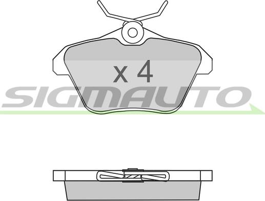 SIGMAUTO SPA680 - Set placute frana,frana disc aaoparts.ro