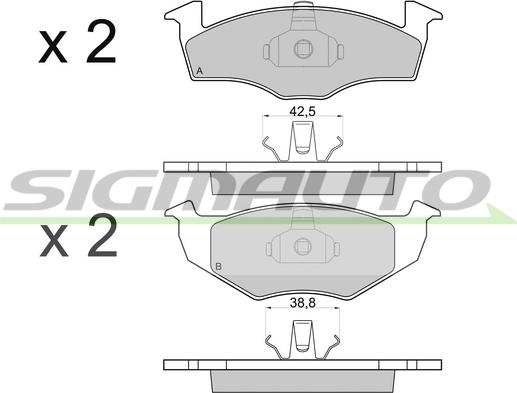 SIGMAUTO SPA682 - Set placute frana,frana disc aaoparts.ro