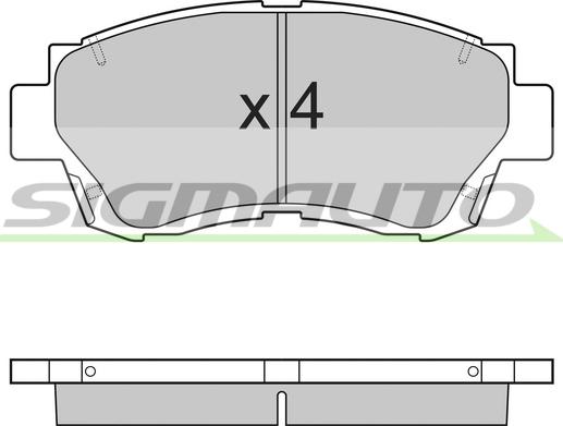 SIGMAUTO SPA635 - Set placute frana,frana disc aaoparts.ro