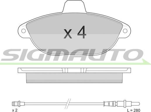 SIGMAUTO SPA678 - Set placute frana,frana disc aaoparts.ro