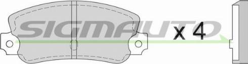 SIGMAUTO SPA074 - Set placute frana,frana disc aaoparts.ro